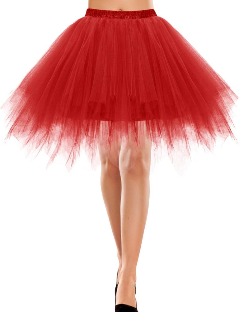 Bbonlinedress Vintage Tutu Tüllrock Petticoat Unterrock 50er Jahre Ballett Tanzrock Kurz Retro Ballkleid