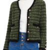 Belle Poque Damen Vintage Cardigan mit V-Ausschnitt, langen Ärmeln und Taschen