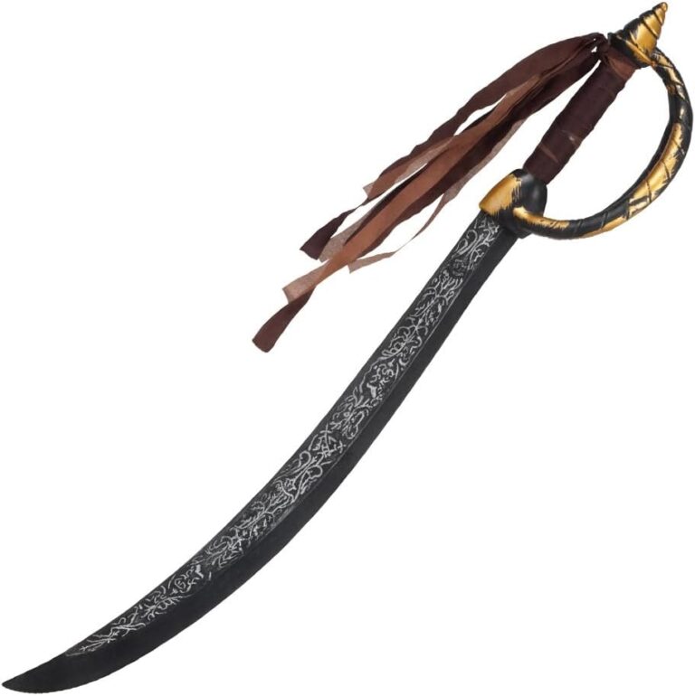 Boland 00668 - Piratenschwert, ca. 68 cm, aus Kunststoff, mit Fransen am Ledergriff, ideal für Freibeuter, Seefahrer, Karneval, Halloween, Fasching und Mottopartys