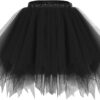 Bridesmay Damen Kurz Tüllrock - Ballett Tutu im 50er Rockabilly Stil für Karnevalskostüme
