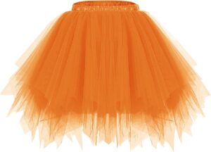 Bridesmay Damen Tüllrock - Kurz Ballett Tutu im 50er Rockabilly Stil für Karnevalskostüme