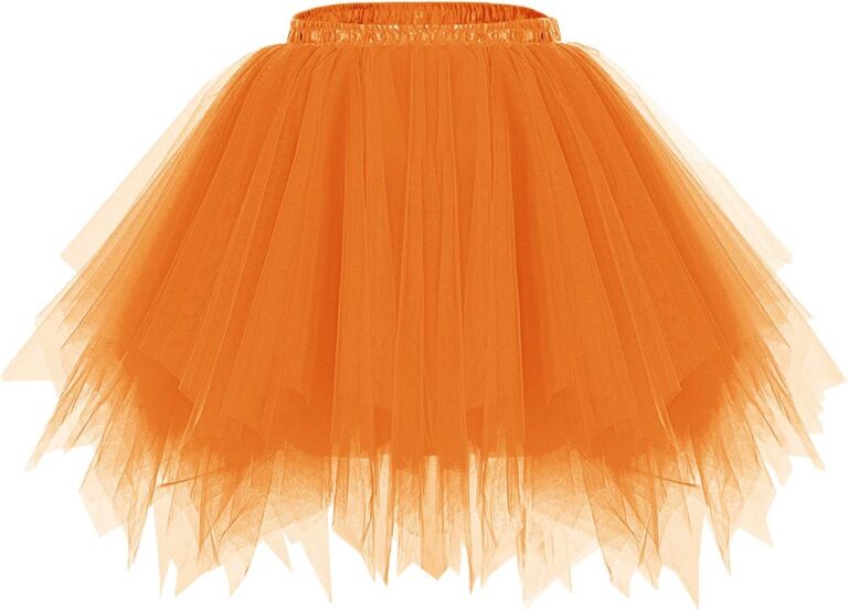 Bridesmay Damen Tüllrock - Kurz Ballett Tutu im 50er Rockabilly Stil für Karnevalskostüme