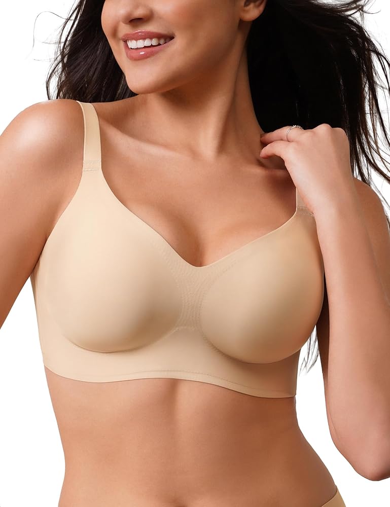 CLOSEMATE Nahtloser Damen-BH ohne Bügel – Bequemer und weicher, bügelloser Komfort-Bustier mit glattem Hautgefühl in den Größen S-XXXL