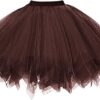 Dressever Damen Tüllrock im 50er Rockabilly Stil - Retro Petticoat Tutu für Cosplay, Prom und Abendkleider