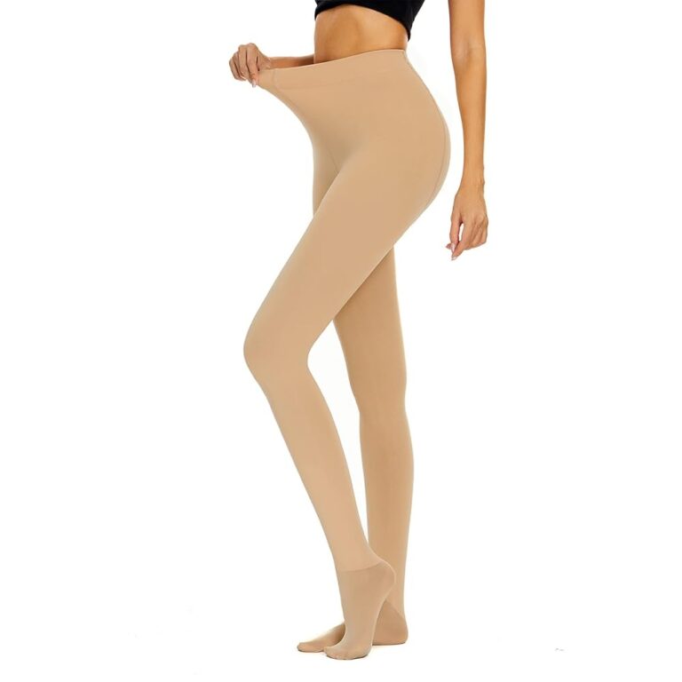 Durio Damen Thermo Strumpfhose - Dicke gefütterte Plüschstrümpfe, Fleece Leggings für den Winter