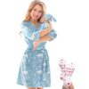 ECO BABY Mommy and Me Bademantel- und Wickelset | Umstandsmantel mit passendem Baby-Set für Mädchen und Jungen | Ideal für Krankenhausaufenthalt und Entbindung
