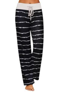 Ekouaer Damen Lange Schlafanzughose - Weiche Freizeithose mit Kordelzug in den Größen S-XXL