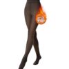 FOTOCITI Damen Thermo-Strumpfhose für den Winter – Gefütterte Fleece-Strumpfhose mit Bauchweg-Effekt, warme, durchscheinende Thermostrumpfhosen aus dickem Plüsch