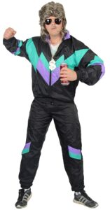 Foxxeo Herren Trainingsanzug Kostüm im 80er Jahre Stil – 80s Jogginganzug Assi in den Größen S-XXL