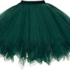 Girstunm Damen Tüllrock im 50er Jahre Vintage Stil – Mehrfarbiger Petticoat für Tanzkleider, kurzer Unterrock und Tütü für Ballett