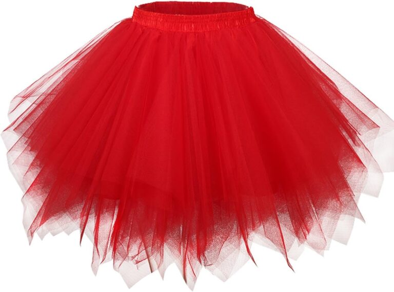 Girstunm Damen Tüllrock im Vintage-Stil der 50er Jahre - Bunter Petticoat, ideal als Unterrock für Tanzkleider, kurz, Ballett-Tütü