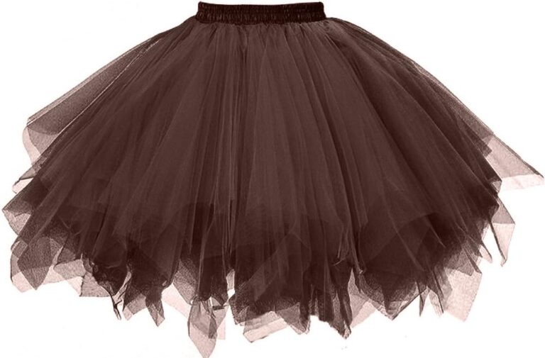 GOOBGS Damen 50er Jahre Vintage Ballettrock – Mehrlagiger Tüll Petticoat Puff-Tutu