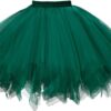GOOBGS Damen Vintage 50er Jahre Ballettrock mit Mehrschichten aus Tüll – Puffy Tutu Petticoat in Blasé-Optik