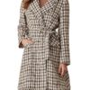 GRACE KARIN Damen Wintermantel – Eleganter knielanger Trenchcoat in A-Linie mit Gürtel und Taschen für Herbst und Winter