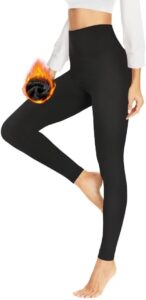 HLTPRO Damen Thermoleggings für den Winter, Hohe Taille Gefütterte Thermohosen Warm und Blickdicht für Sport