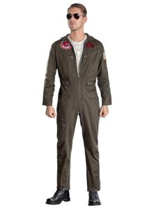 Maskworld Original Top Gun Deluxe Overall - Lizenziertes Kostüm für Erwachsene - Ideal für Karneval und Motto-Partys - Größe: L-XL