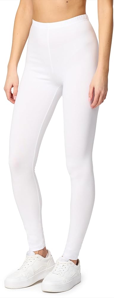 Merry Style Damen Leggings aus Baumwolle – Ganzjährig bequem und blickdicht, ideal für Yoga, Sport, Gym und Freizeit, Modell MS10-198