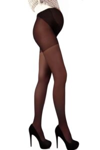 Mila Marutti Schwangerschaftsstrumpfhose, Bauchstrumpfhose, für Mütter, Kompressionsstrümpfe, transparent, blickdicht, Nylon