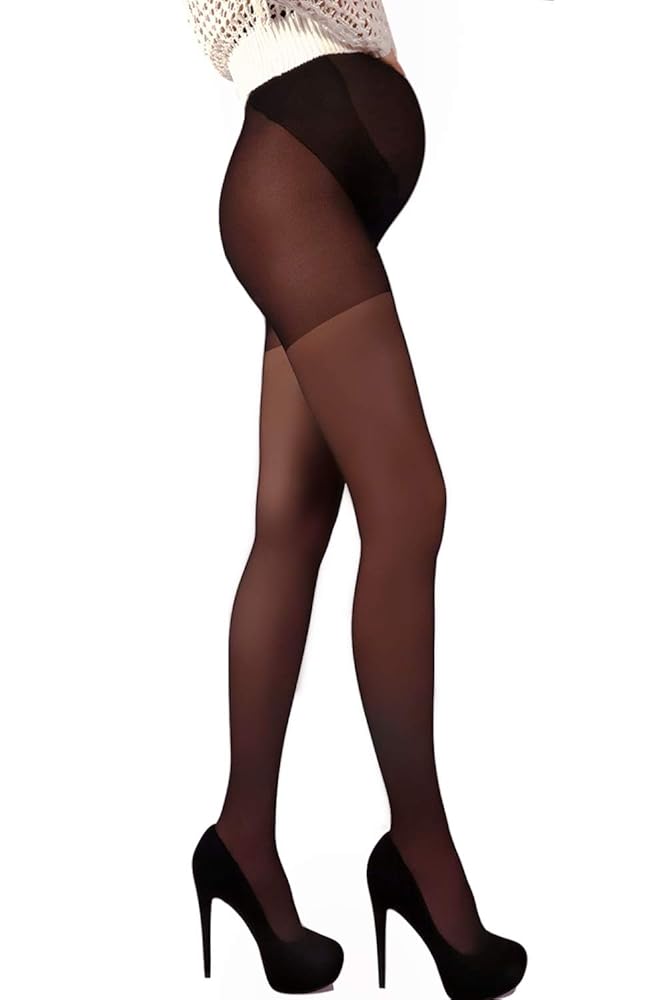 Mila Marutti Schwangerschaftsstrumpfhose, Bauchstrumpfhose, für Mütter, Kompressionsstrümpfe, transparent, blickdicht, Nylon