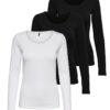 ONLY Damen Langarmshirt Onllive Love Life Basic