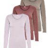 ONLY Damen Langarmshirt Onllive Love Life Basic