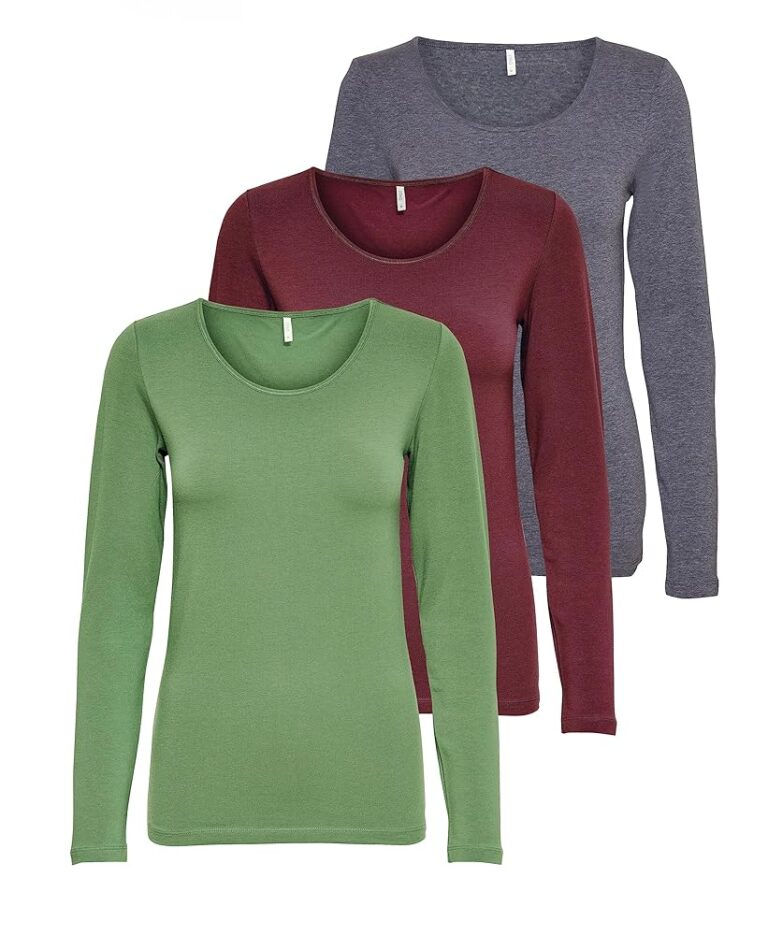 ONLY Damen Longsleeve Onllive Love Life Basic Shirt