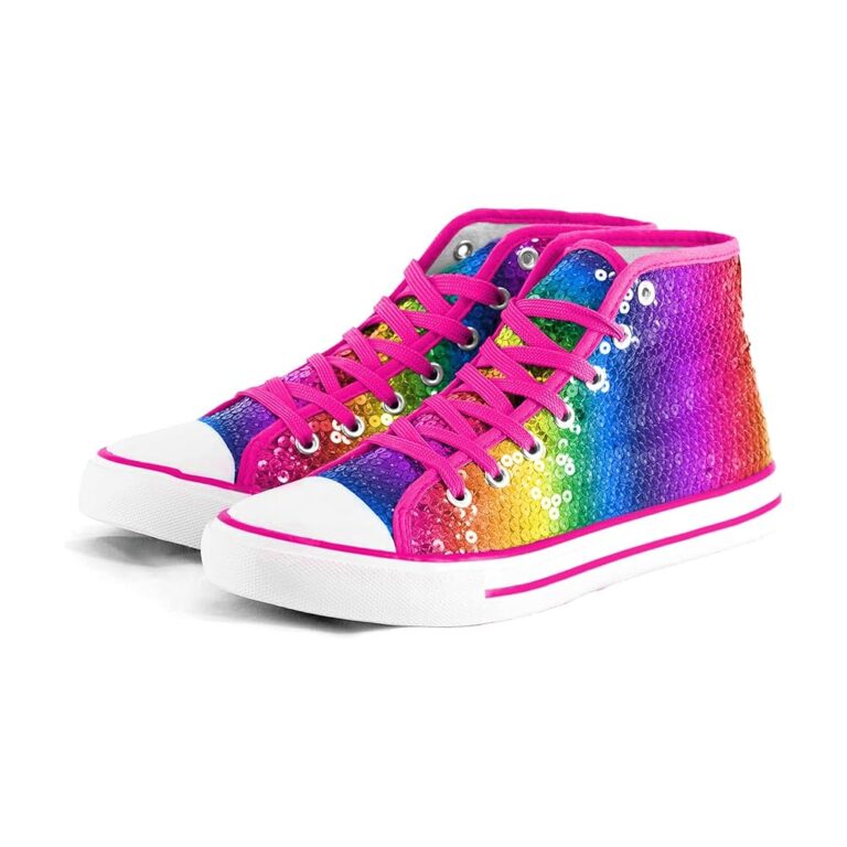 Party Factory Glitzernde Pailletten-Sneaker, in verschiedenen Größen für Damen und Herren, Designer-Turnschuhe für Karneval