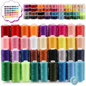 Royouzi Nähgarn Set für Nähmaschinen - 400 Yards in 36 Farben mit passenden Unterfadenspulen, ideal für Overlock-Nähmaschinen - Grundausstattung