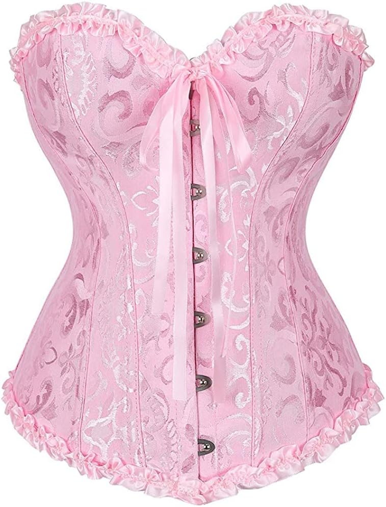 SZIVYSHI Damen Gothic Vintage Vollbrust Korsett Top Corsage Bustier