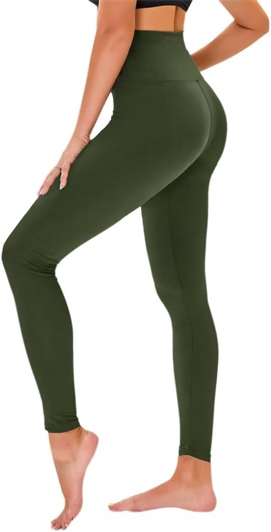 TNNZEET Damen High Waist Leggings - Elastische, weiche Sporthose für Fitness und Gym