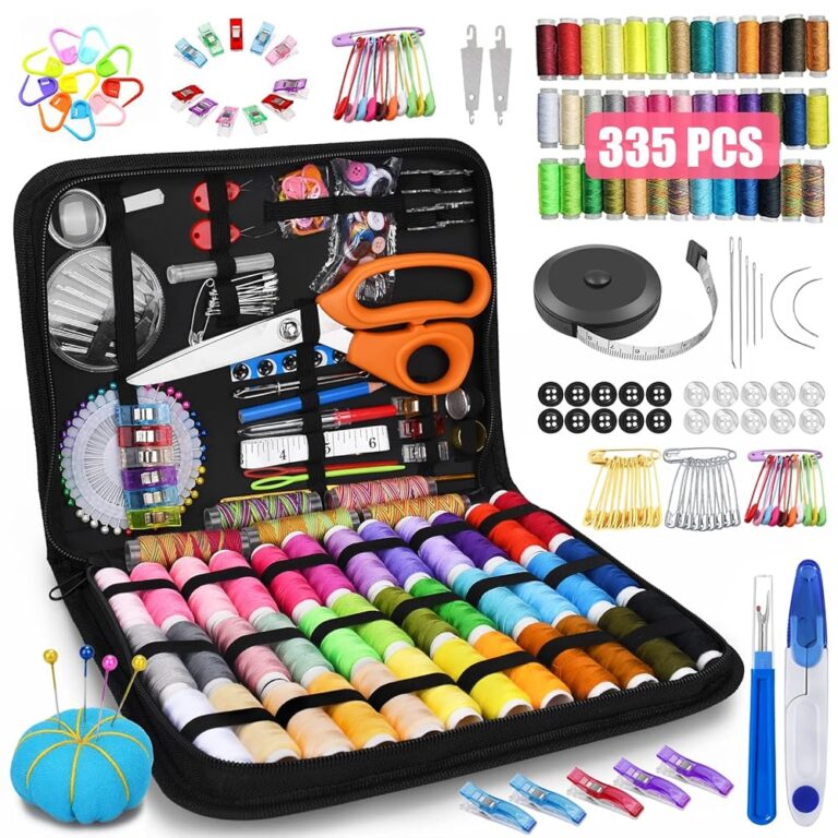 TOPSEAS Nähset mit 335 Teilen, inklusive 43 Garnrollen – Vielfältiges DIY-Premium-Nähzubehör für Reisen, Erwachsene, Kinder, Anfänger, Notfälle, Bastelprojekte und den Hausgebrauch