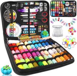 TWBEST 304-teiliges Nähset – Nähzubehör für Zuhause mit Tragetasche, inklusive 43 Spulen Garn, ideales Premium-Nähset für Anfänger, Kinder, Reisen, Camping und Familien