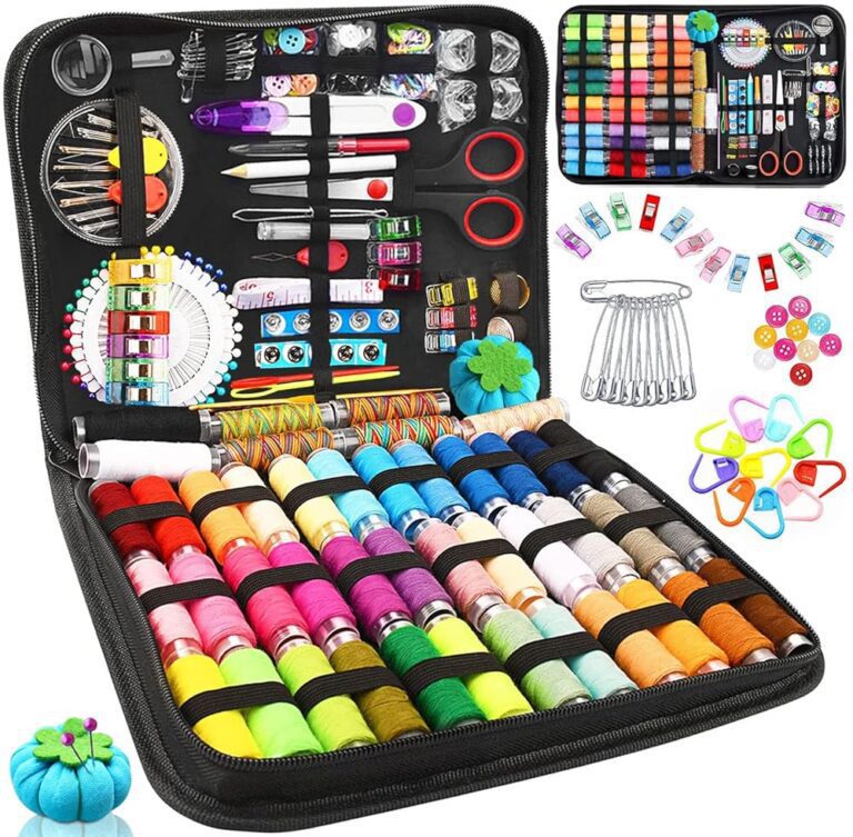 TWBEST 304-teiliges Nähset – Nähzubehör für Zuhause mit Tragetasche, inklusive 43 Spulen Garn, ideales Premium-Nähset für Anfänger, Kinder, Reisen, Camping und Familien