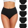 YESWEL Damenunterwäsche Set, 5 Stück, Hohe Taille Baumwoll-Hipster, Stretch und Atmungsaktive Panties für Frauen (Größen M-XXL)