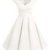 Bbonlinedress 1950er Vintage Cocktailkleid - Rockabilly V-Ausschnitt