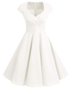 Bbonlinedress 1950er Vintage Cocktailkleid - Rockabilly V-Ausschnitt