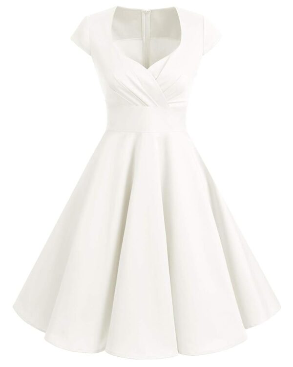 Bbonlinedress 1950er Vintage Cocktailkleid - Rockabilly V-Ausschnitt