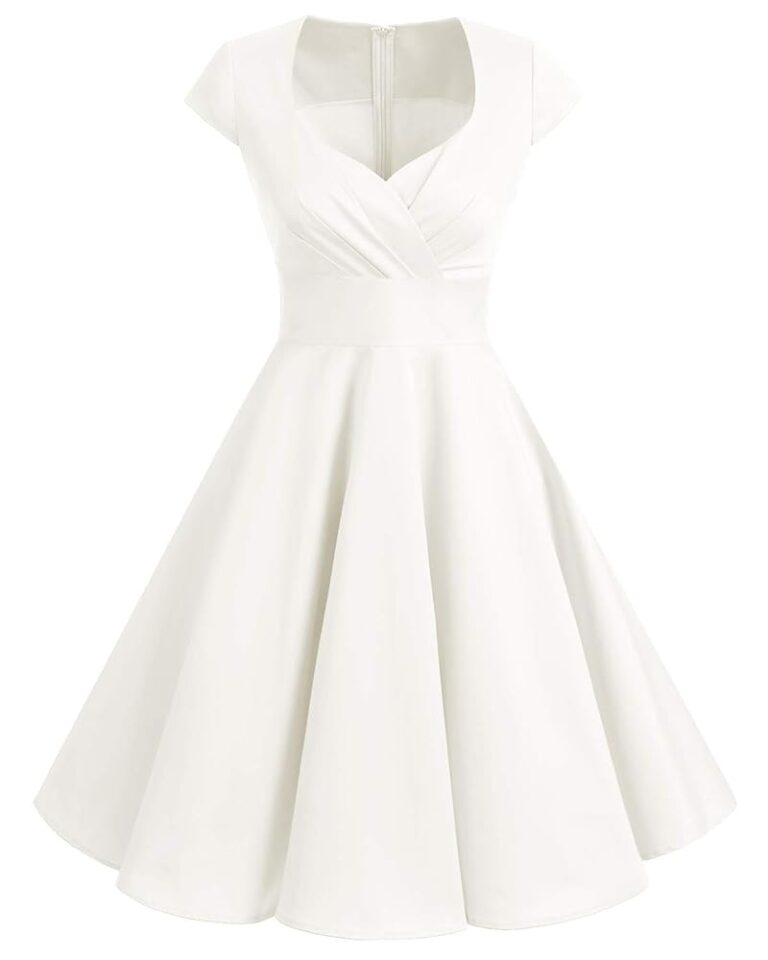 Bbonlinedress 1950er Vintage Cocktailkleid - Rockabilly V-Ausschnitt