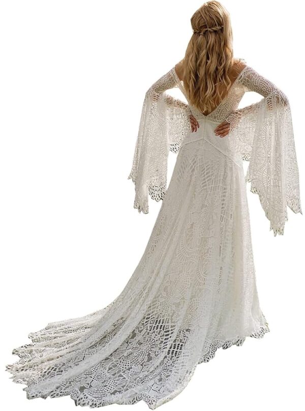 Boho Hochzeitskleider für Bräute - Plus Size Trauung mit langen Ärmeln