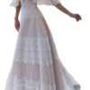Elegante Damen Hochzeitskleider mit Spitze & V-Ausschnitt – Boho-Stil!