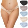 INNERSY Baumwollunterhosen für Schwangere – Unterbauch Slips im 5er Pack für die Zeit nach der Geburt