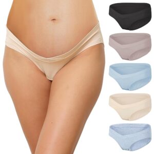INNERSY Baumwollunterhosen für Schwangere – Unterbauch Slips im 5er Pack für die Zeit nach der Geburt