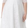Kiyonna Damen Bella Spitzenkleid in Übergröße – Elfenbein Hochzeitskleid