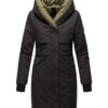 Navahoo Damen Wintermantel – Lange, warme Steppjacke mit Kapuze in den Größen XS bis XXL