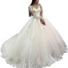 Poioiy Strand-Hochzeitskleider 2023: Elegante Illusion, langärmelig