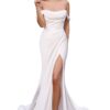 Raseal Satin-Brautkleid A-Linie, schulterfrei – Eleganz für Ihre Hochzeit