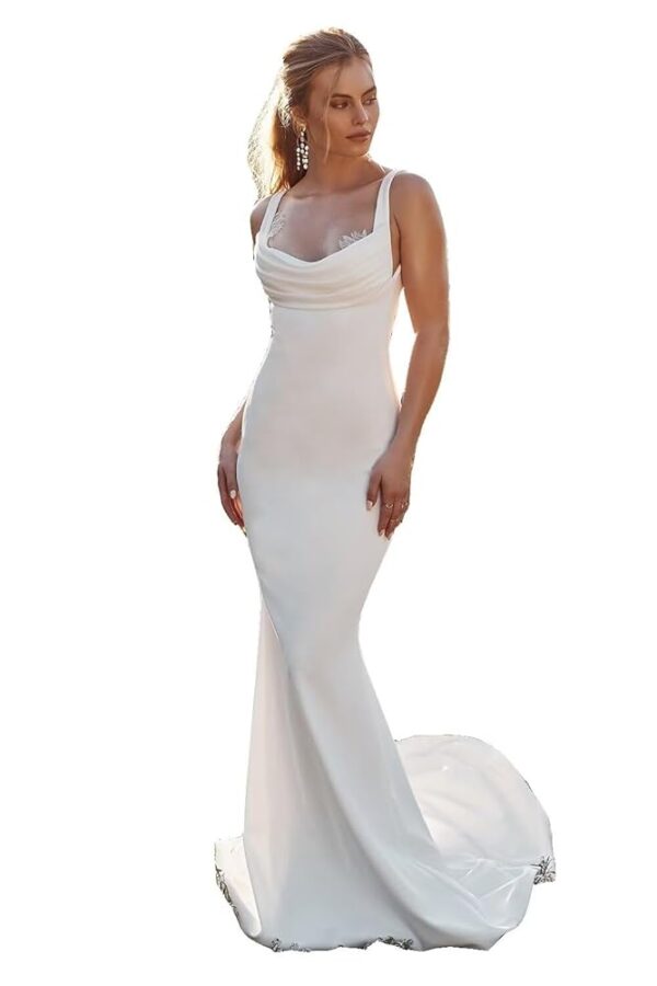 Raseal Satin-Brautkleid schulterfrei A-Linie - Elegantes Hochzeitskleid