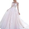 Schulterfreies Pailletten-Hochzeitskleid & Ballkleid mit Schlitz