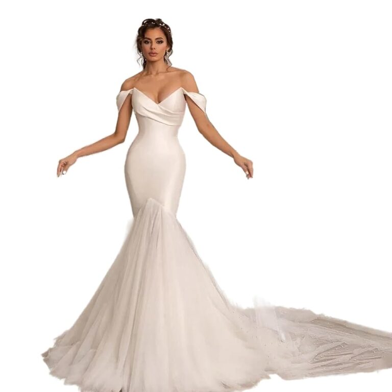 Sexy A-Linie Satin Brautkleid – Off Shoulder & Rückenfrei für Ihre Hochzeit