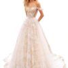 Vintys Damen Tüll Spitze Strand Brautkleid 2024 – Boho Hochzeitskleid VT060